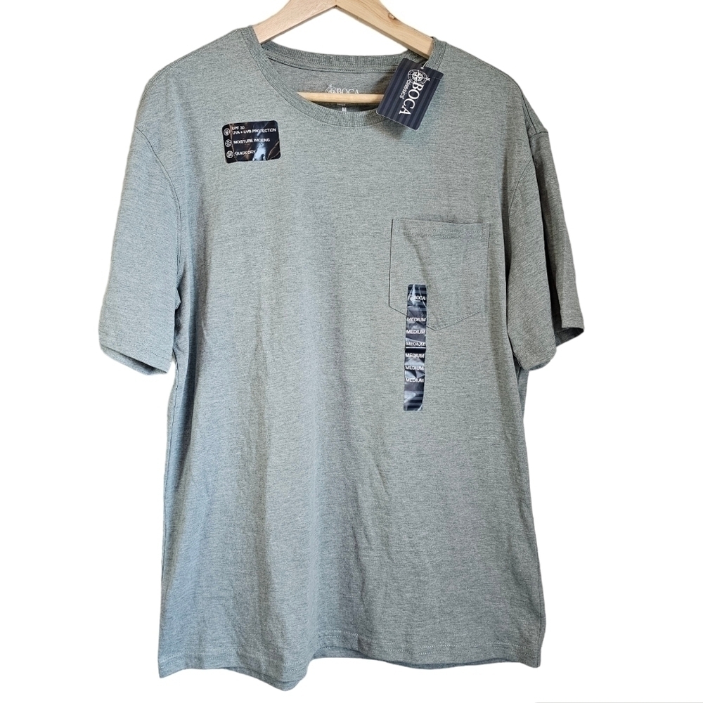 NWT BOCA Classics UPF 30 UV moisture Wicking quick dry tshirt men size M